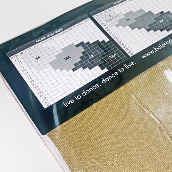 2 NEW DANCE TIGHTS - 1 L BALERA SHINY CARAMEL & 1 M/T THEATRICAL BLACK FISHNETS - Picture 5 of 8